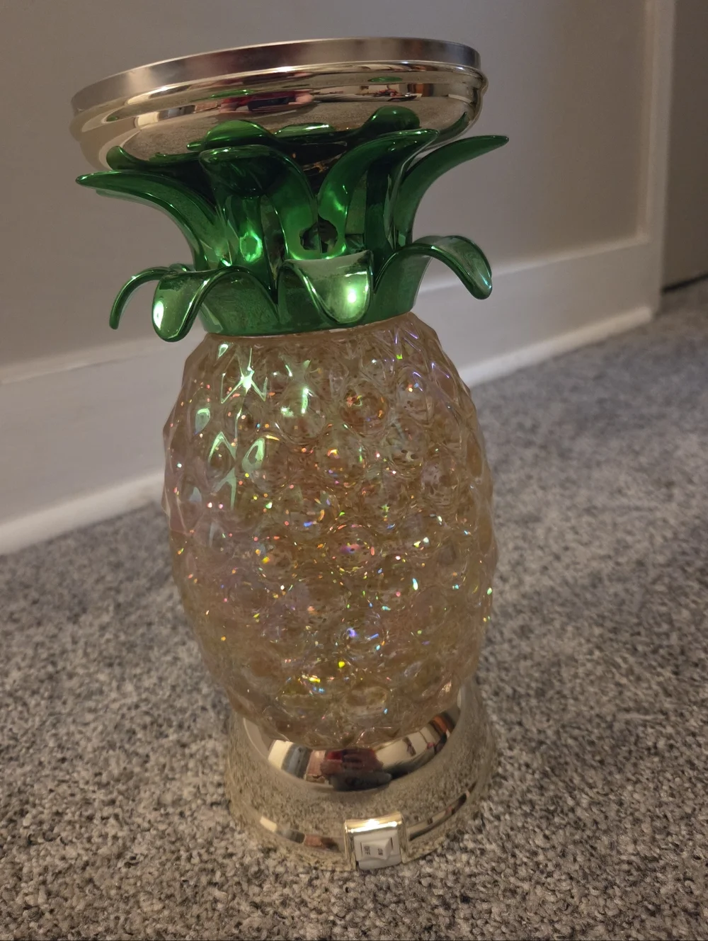 Bath & Body Works Pineapple Light Up Candle Holder 3 Wick Brand New - Picture 4 of 4